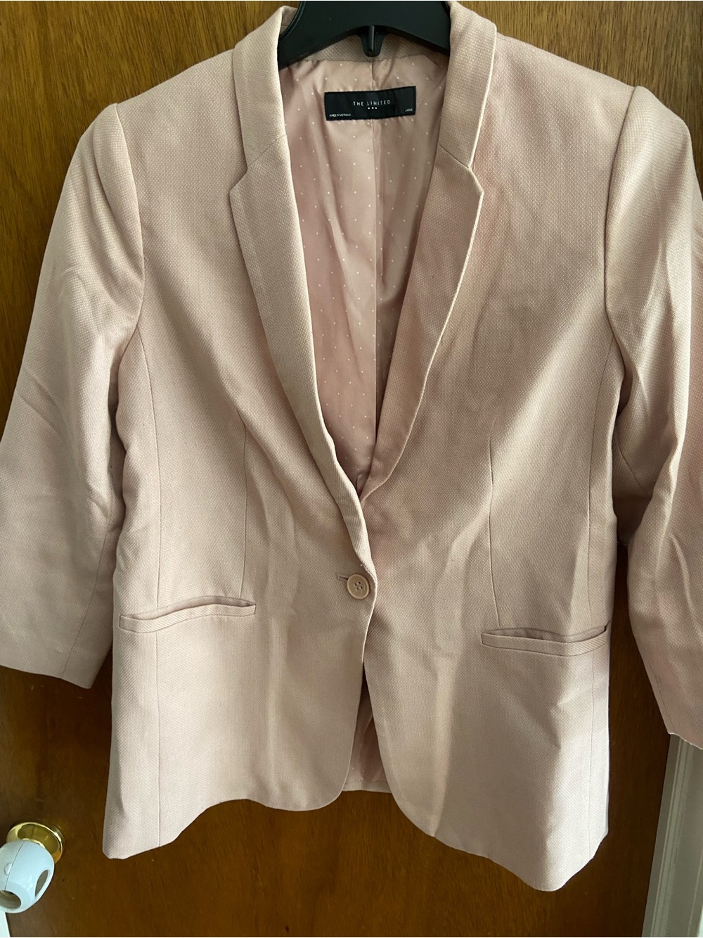 The Limited Women's Blush Pink Single-Button Blazer Size Large